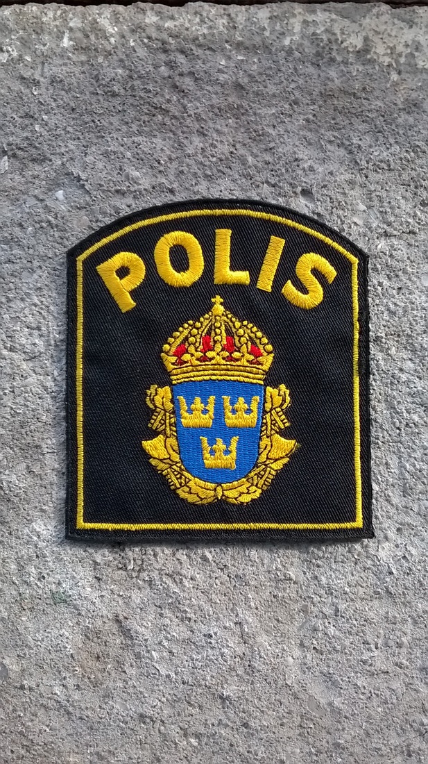 SCHWEDEN Stockholm POLIS  20,5 cm Polizei Abzeichen SWEDEN National Police Patch 